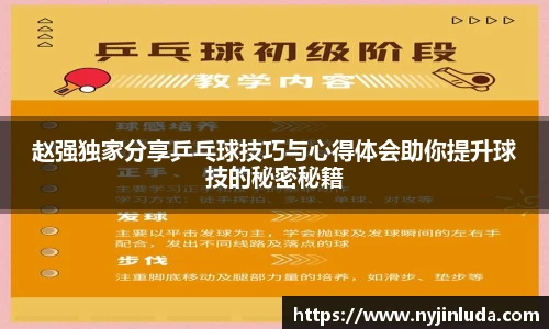 赵强独家分享乒乓球技巧与心得体会助你提升球技的秘密秘籍